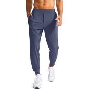 Men's Golf Joggers Pants with Zipper Pockets Stretch Sweatpants Slim Fit Pants